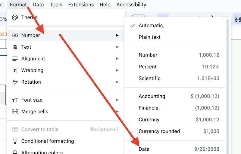 changing date formats